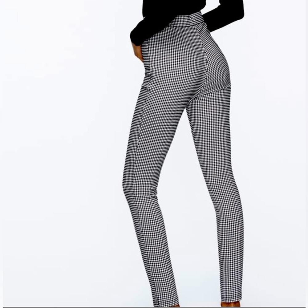 Zara high waist houndstooth pants